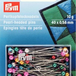 028625 - Pearl-headed pins 0.58 x 40 mm assorted colour