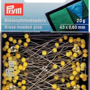029153 - Glass-headed Pins No. 1 extra long yellow 0.60 x 43 mm
