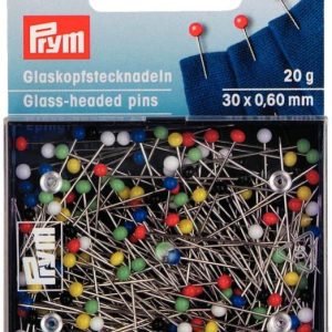 029217 - Glass-headed Pins No. 9 assorted colour 0.60 x 30 mm