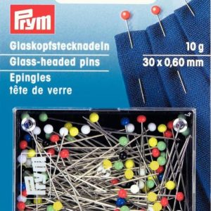 029265 - Glass-headed Pins No. 9 assorted colour 0.60 x 30 mm