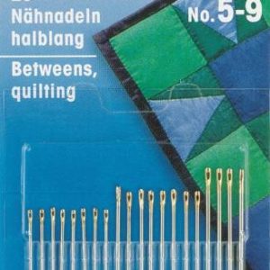 121306 - Hand Sewing Needles betw. 5-9 ass. silver col w. gold eye