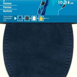 929351 - Patches leatherette sew-on 10 x 14 cm navy blue