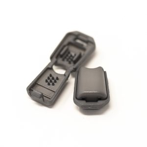 Grey 8mm Plastic Cord Ends - B382