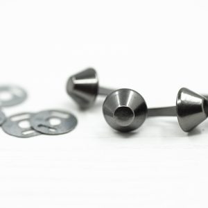 bf12-g - 12mm metal bag feet - gunmetal