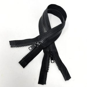 Black 2 Way Open End Chunky Nylon Zips in 10 Sizes - CKZIP2W