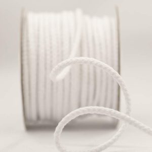 4mm Braided Cord in White - DC4