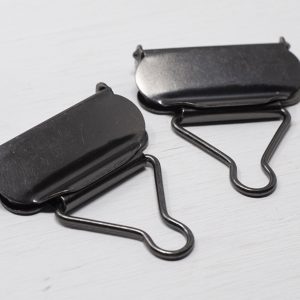 Gunmetal 40mm Dungaree Clips with Flap, Pack of 20 - DF40