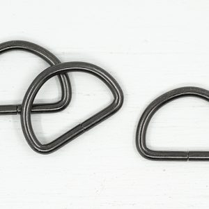 dr25-g - 25mm metal d-rings - gunmetal