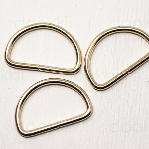 dr32-bb-32mm metal d-rings-bright brass