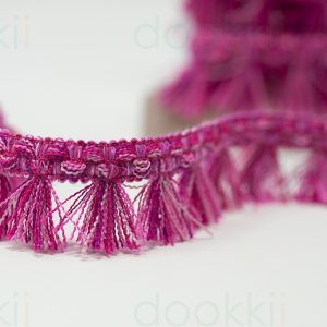 Bright Pink 30mm Filigree Tassel Trim, 10m Per Card - DT1110-BP