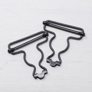 Gunmetal 40mm Dungaree Clips, Pack of 20 - DW40