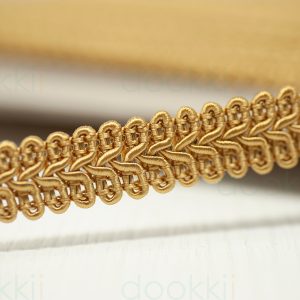 Gold Figure-8 Viscose Braid, 15m Per Card - JT1-V-D25