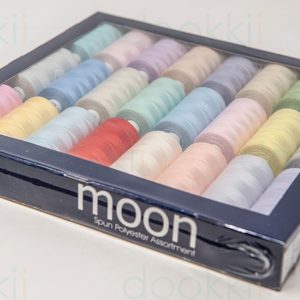 Light Colours Assorted Pack of Moon Thread, 1000yds, Box of 24