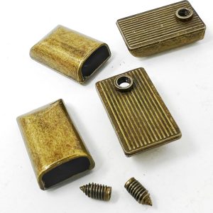 Antique Brass Metal Zip Ends, 11mm. 25 Per Pack